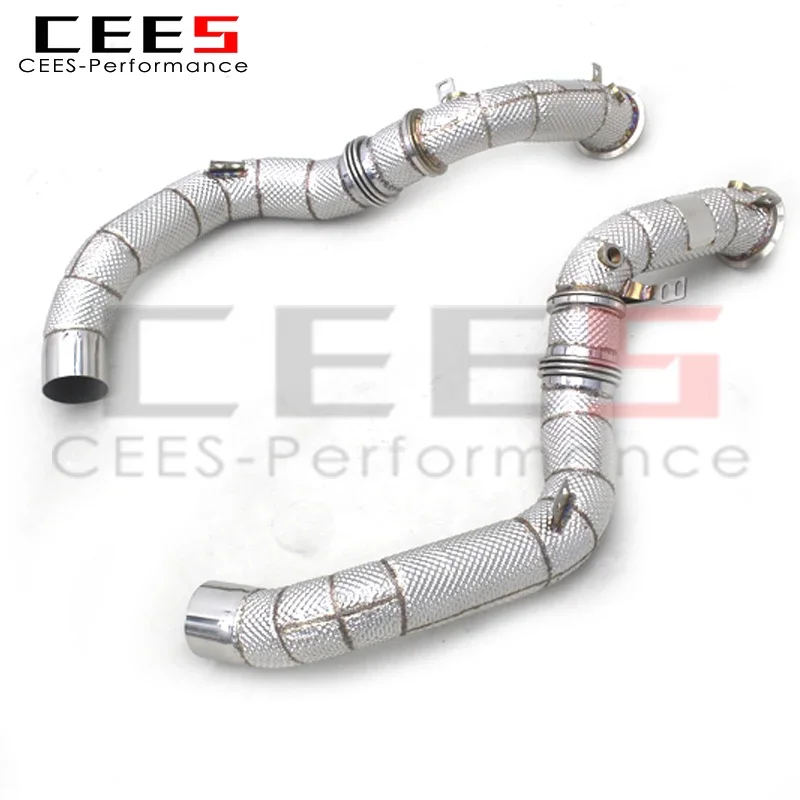 CEES Catless Downpipe for BMW M5 F90 4.4T 2018-2023 High Performance Stainless Steel 304 Exhaust System
