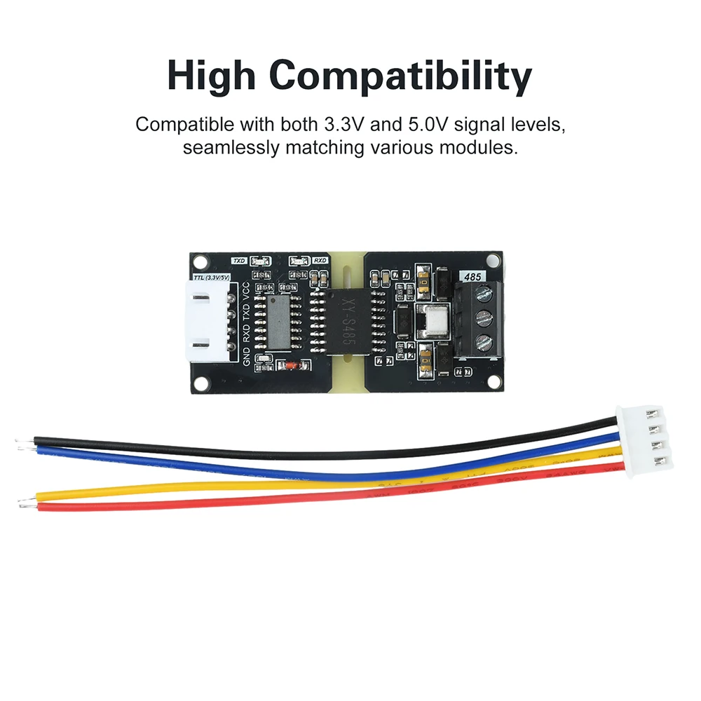 3-5V Isolated TTL to RS485 Level Converter Module Signal Automatic Flow Control Module RXD TXD Transmit/Receive Indicator Lights