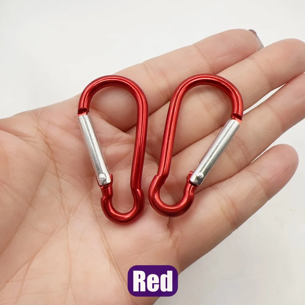 5-100Pcs Aluminium Karabiner Schlüssel Kette Clip Outdoor Camping Schlüsselring Karabinerhaken Wasser Flasche Schnalle Kit Klettern zubehör
