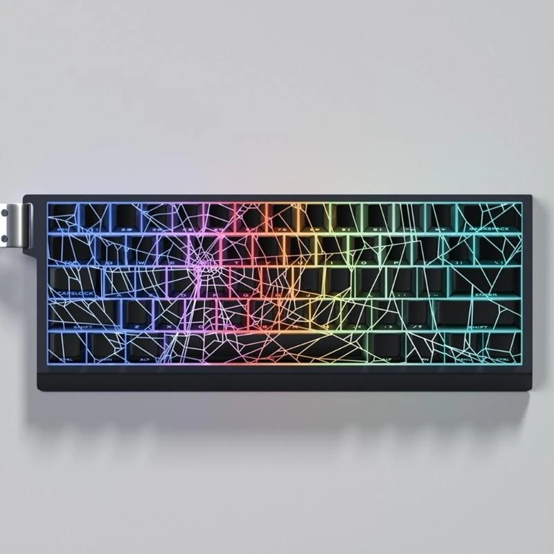 

Spiders Web Original Profile Keycaps 64/74Key Through Backlit keycapst for 60 80 61/64/68/75/87 Mechanical Keyboard