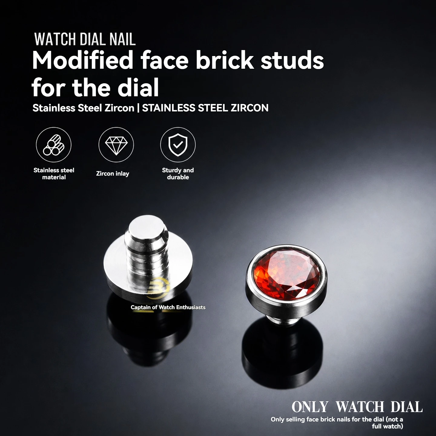 For Casio Frogman 5th Generation GWF-1000 6th Generation GWF-D1000 Modified Trendy Diamond Face Nail Watch Front Decorative Nail