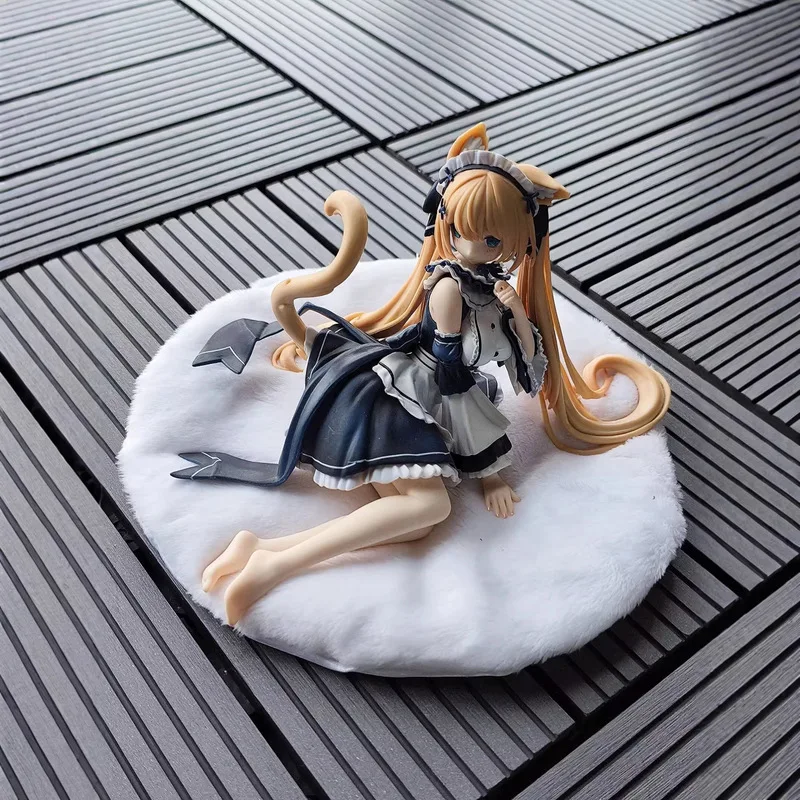 Anime Figure Serena Cat Girl Maid Sitting Pose Boxed Pvc Collectible Model Desktop Ornament Pc Case Decoration For Adult