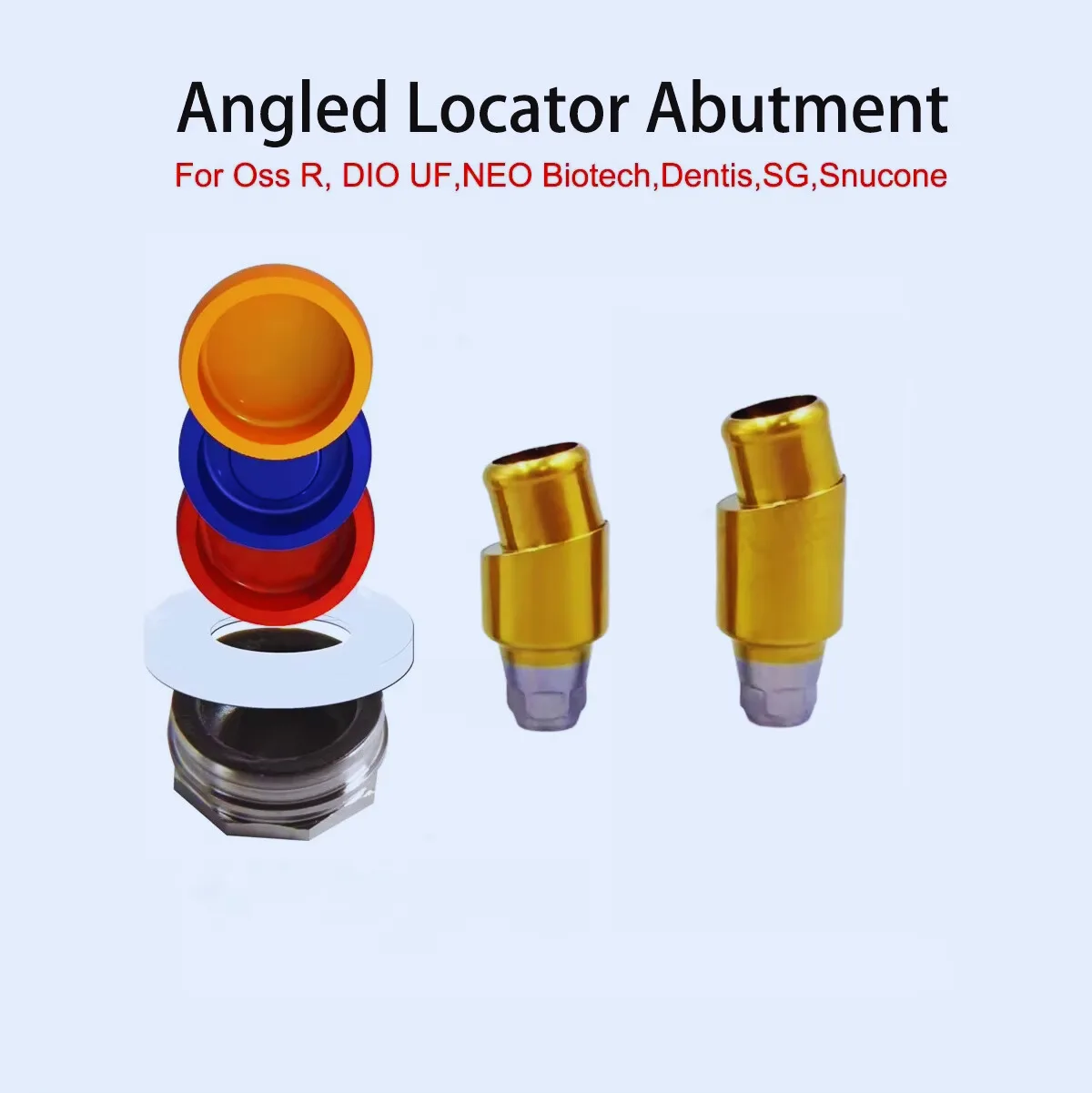 

Dental Angled Locator Abutment Overdenture Attachment for Oss-tem, DIO ,Neo, Dentis, Hisseo