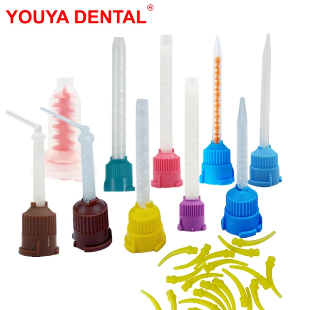 Końcówki do mieszania wycisków dentystycznych, silikonowa gumowa głowica mieszająca, jednorazowe materiały do laboratorium dentystycznego, dysza do wycisków, tuba.
