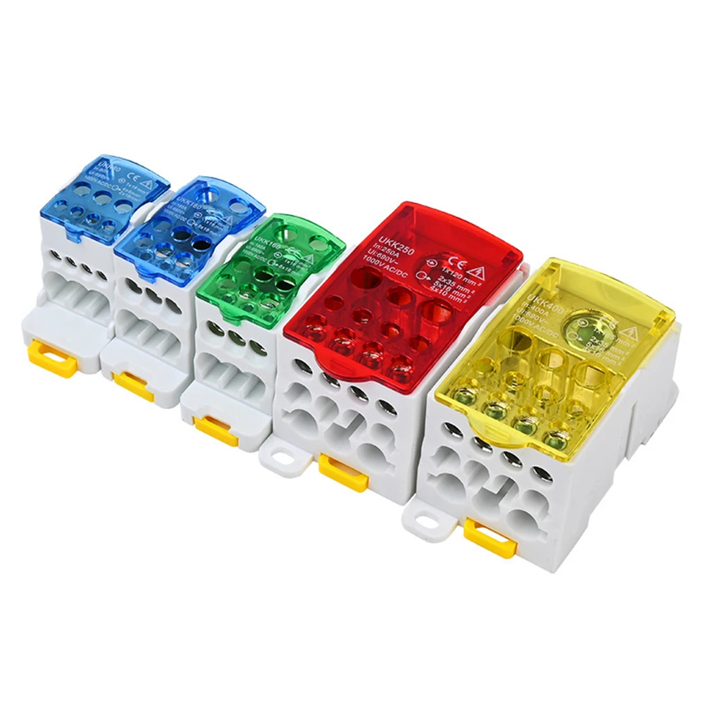 UKK80 Single-Stage Splitter Box Wire Connector Split Din Rail Terminal Block Junction Box Power Wire Electrical Connector