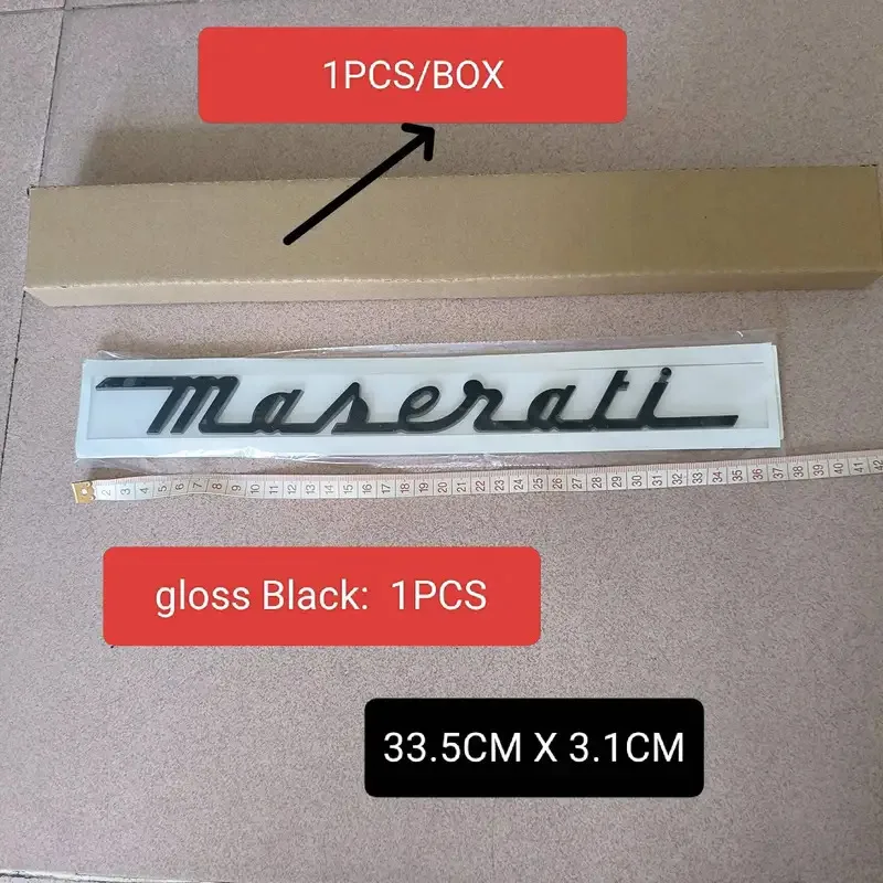 

1PCS/BOX Car Decals Stickers For Maserati Quattroporte Ghibli Granturismo Levante Car Trunk Body Emblem Badge Decoration Sticker