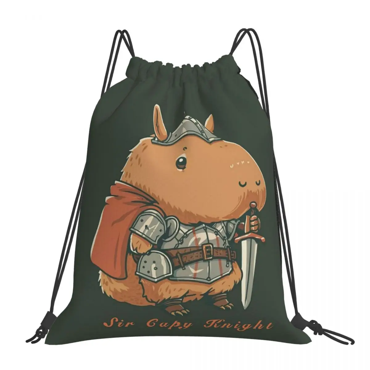 

Симпатичные рюкзаки Capybara Knight In Shining Amor, многофункциональные портативные сумки на шнурке, спортивная сумка, сумки для книг для путешествий студентов