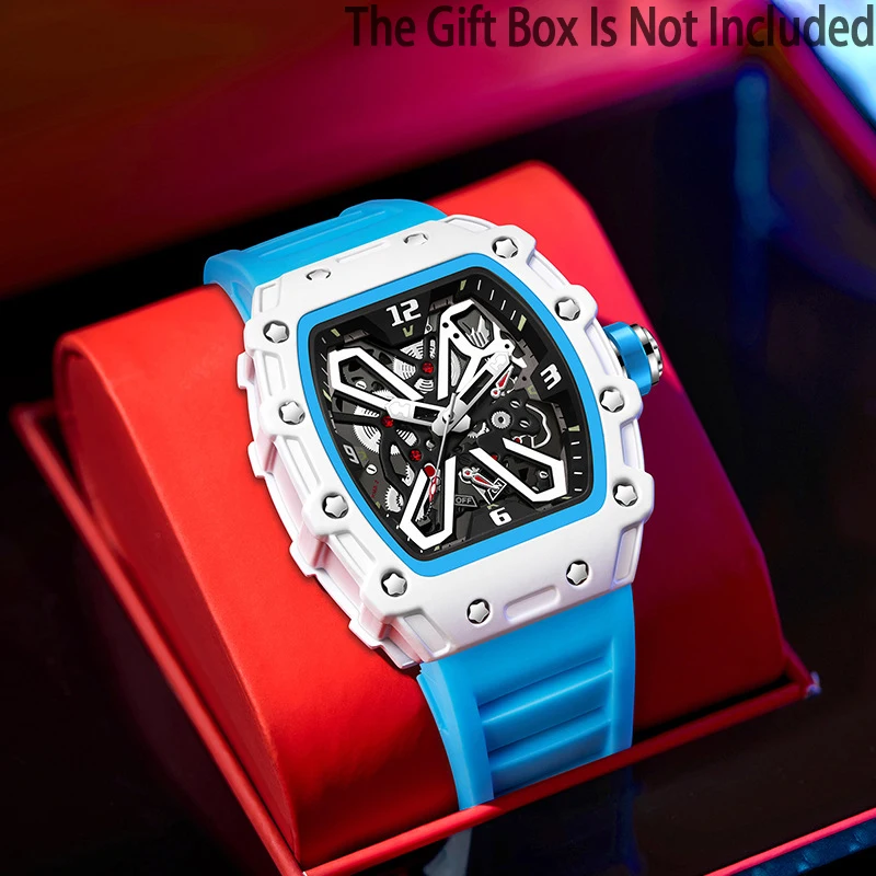 

Новые мужские спортивные модные кварцевые часы, модный хип-хоп стиль, большой циферблат, изысканный дизайн с изображением бабочки, стильный светящийся дисплей, силиконовые мужские часы бочкообразной формы, подходят для мужчин, идеальный подарок для друзей