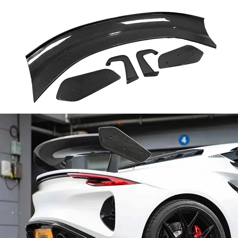 For 2023-2024 Lotus Emira Dry Carbon Fiber GT Style Rear Trunk Lip Spoiler Wing