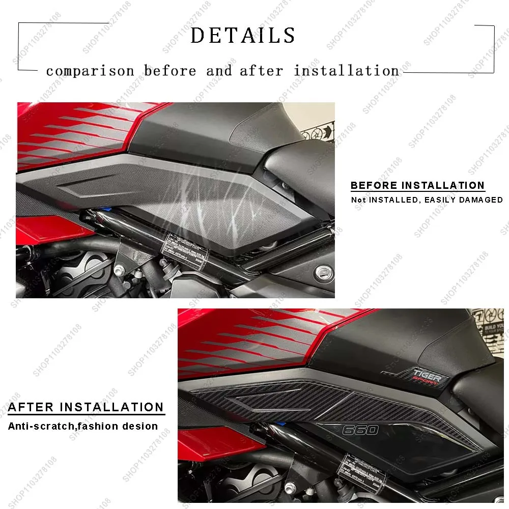 Sport 660 Sticker Motorcycle Accessories 3D Epoxy Resin Sticker kit For Tiger Sport 660 2022-2023 2022 Non-slip Tank Pad Decal