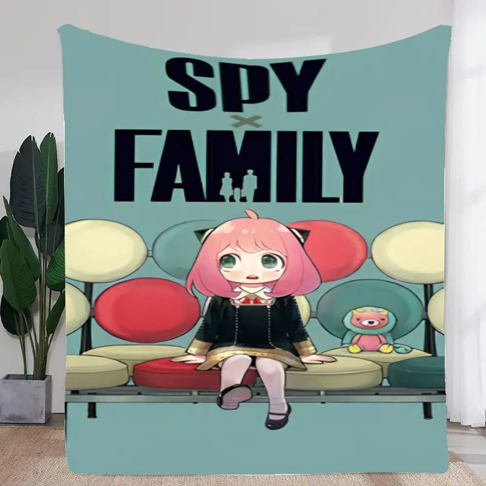 بطانية قطيفة لشخصية الرسوم المتحركة SPY × FAMILY - بطانية رمي فائقة النعومة تتميز بفتاة شعر وردية مع آذان قطة وغريبة الأطوار #1