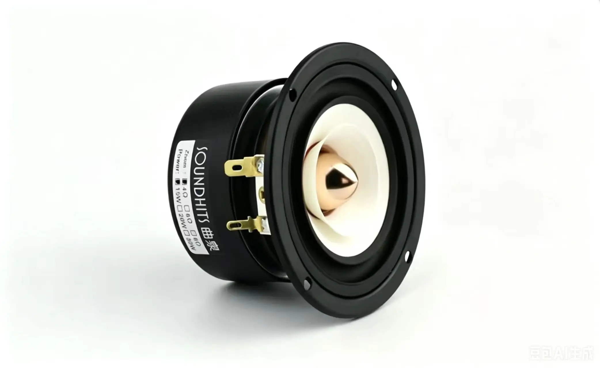 Original Soundhits SQ-302R/SQ-305R 3\'\' Full Range Frequency Speaker Paper Cone Magnet Shielded 4ohm/15W Round