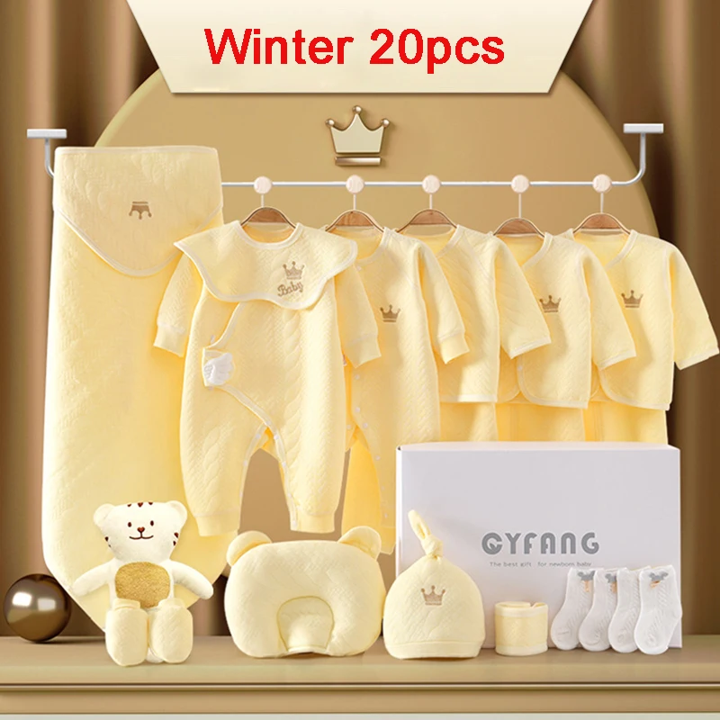 Newborn Baby Clothing 15/17/18/20 Pieces/0-3Months 100%Cotton Kids Clothes Suit Unisex Infant Boys Girls Clothing Set