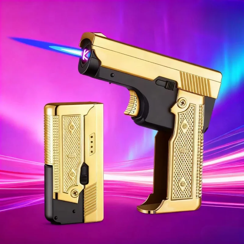 

Уникальная ветрозащитная газовая электрическая плазменная USB перезаряжаемая зажигалка подарок для мужчин складной пистолет бутановая горелка турбореактивная зажигалка для сигар