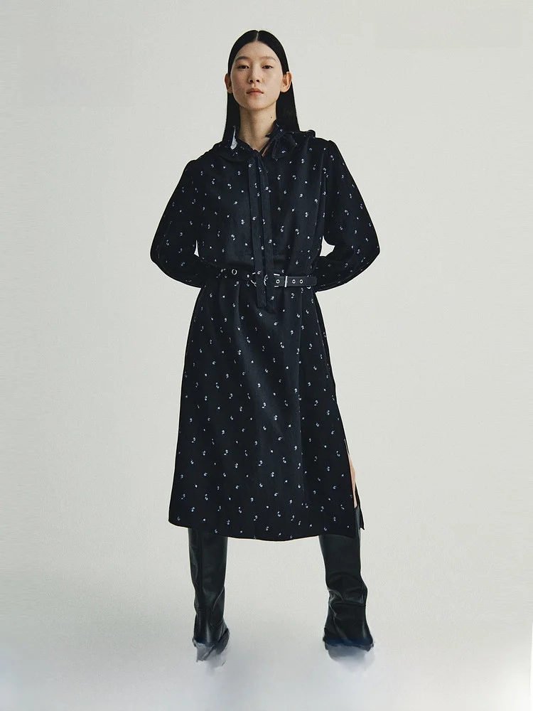 

Летнее женское платье H&M в повседневном стиле из вискозы и нейлона, с длинным рукавом, стандартного кроя, для вечеринок и повседневных мероприятий