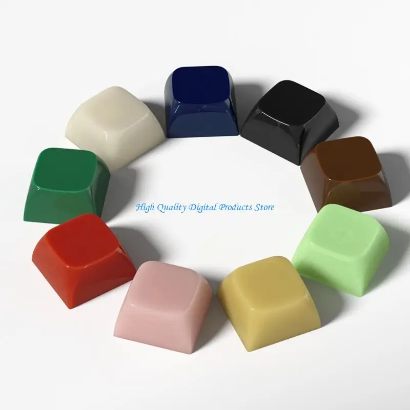 U2JE 10PCS Jelly Blank Keycaps มีคุณสมบัติการระบุจุดด่างสำหรับการเล่นเกมและการเขียนโปรแกรมคีย์บอร์ดเครื่องจักรกลเชิงกลไก