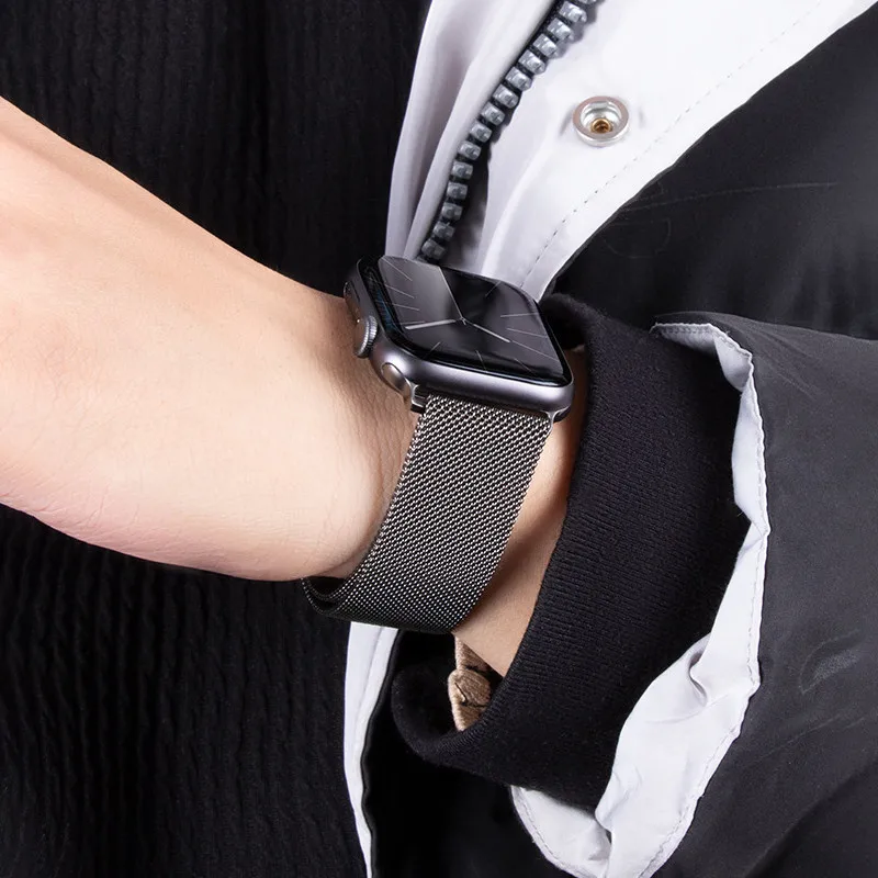 Magnetic Metal Loop Band for Apple Watch ultra 1 2 49mm Stainless Steel Strap Series 9/8/7/6/5/4/SE 38mm 40mm 42mm 44mm 45mm