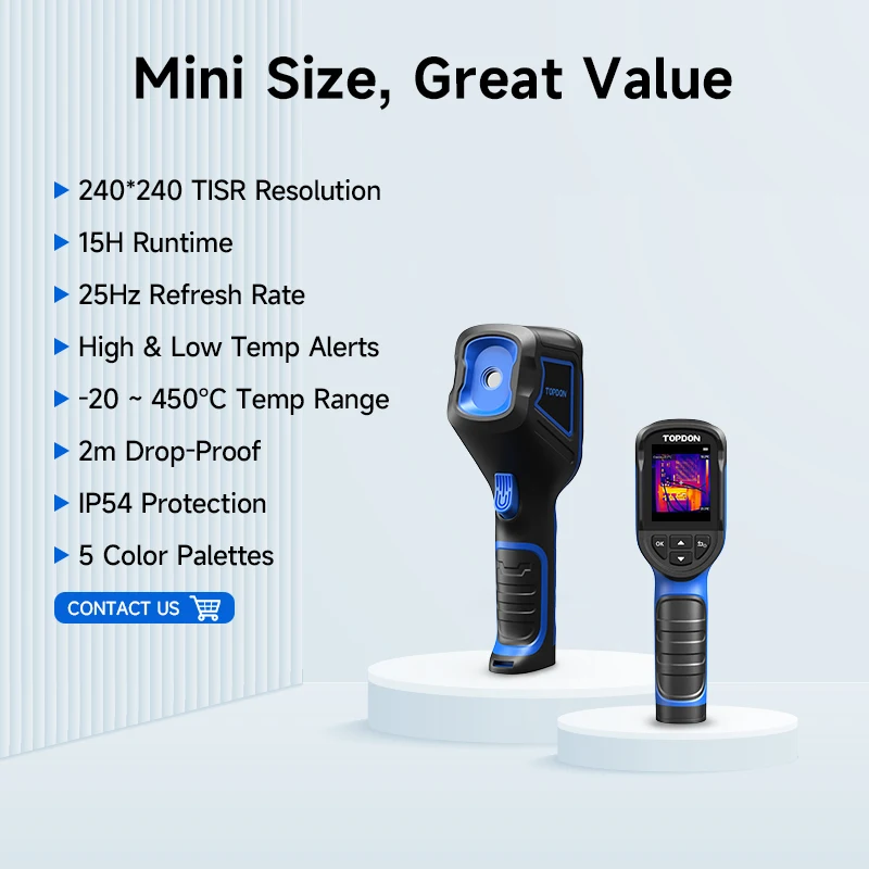 25Hz Refresh Rate Compact and Portable Handheld Infrared Thermal Imager Camera for Electrical Faults Maintenance Tooling