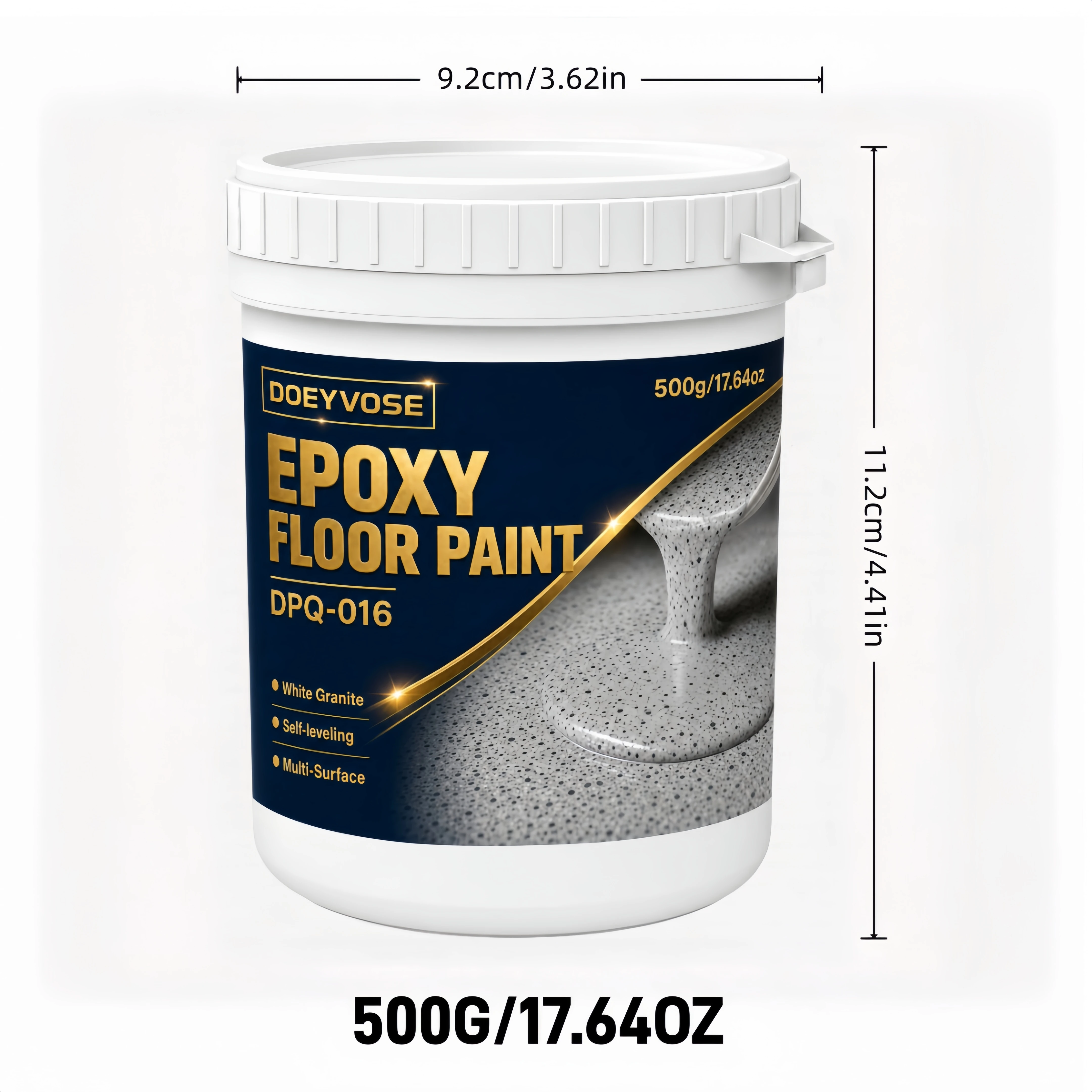 Epoxy Floor Paint Gray Matte 500g Waterproof Interior Concrete Coating