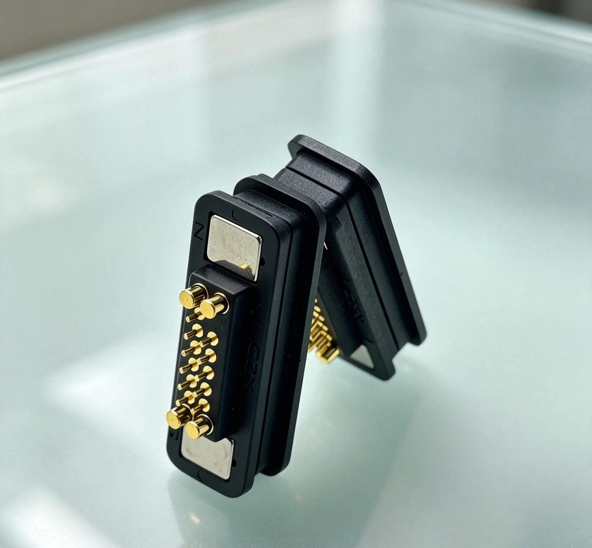1Pair 10A DC Magnetic Pogo Pin Connector 17Pin Pitch 2.54MM Spring 36V Pogopin High Current Male Female Contact Strip