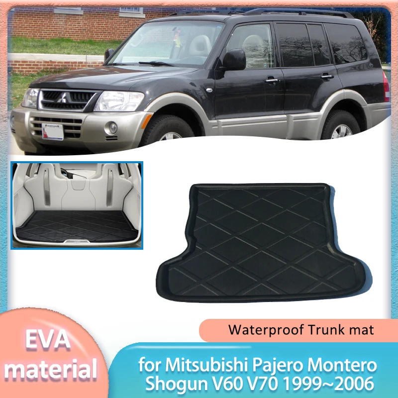 

for Mitsubishi Pajero Montero Shogun V60 V70 1999~2006 Trunk Mat Boot Liner Cargo Floor Carpet Waterproof Cover Pad Accessories