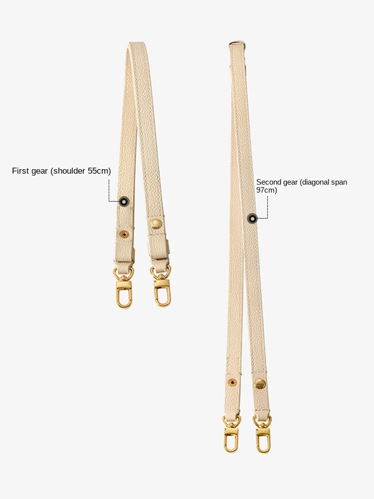 Width Leather Shoulder Strap Cow Leather Beige Color Change  Bucket Bag Crossbody Single Shoulder Women Bag Strap