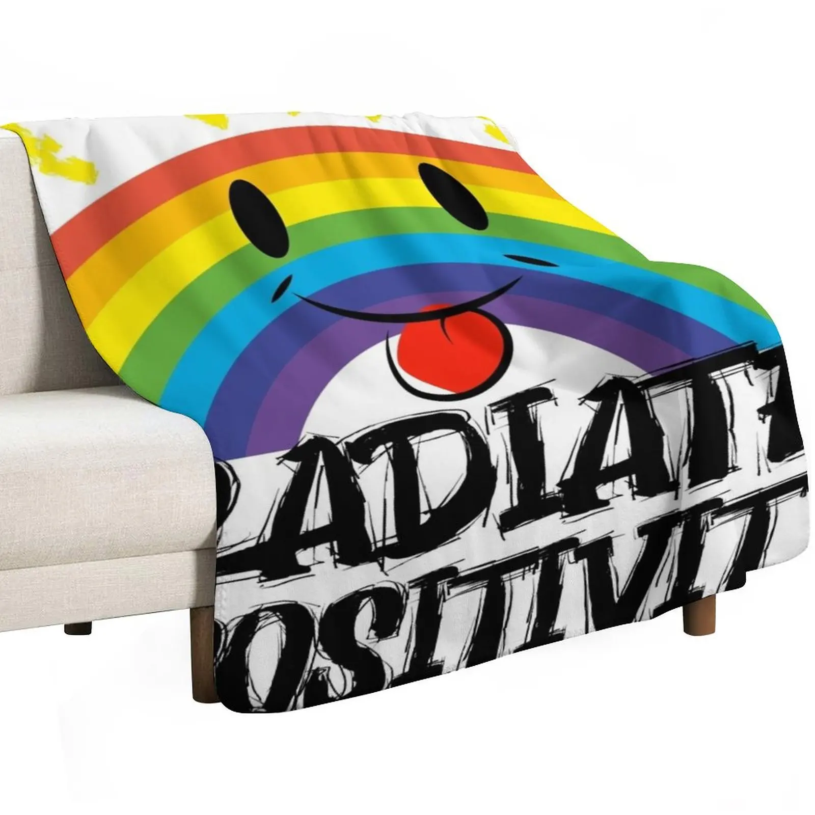 Radiate Positivity Throw Blanket Luxury St Cute Designers Travel Decorative Throw Blankets For Bed Blankets