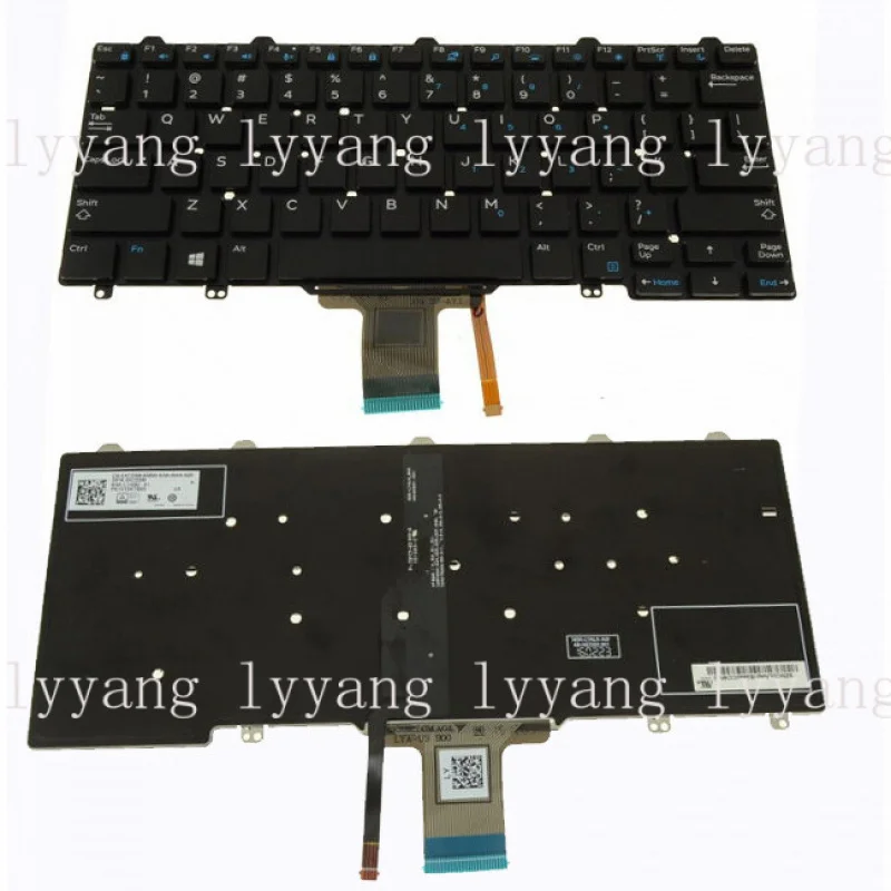 

f XCD5M FOR DELL XPS 12 9250 Latitude 12 7275 Laptop Keyboard with Backlit
