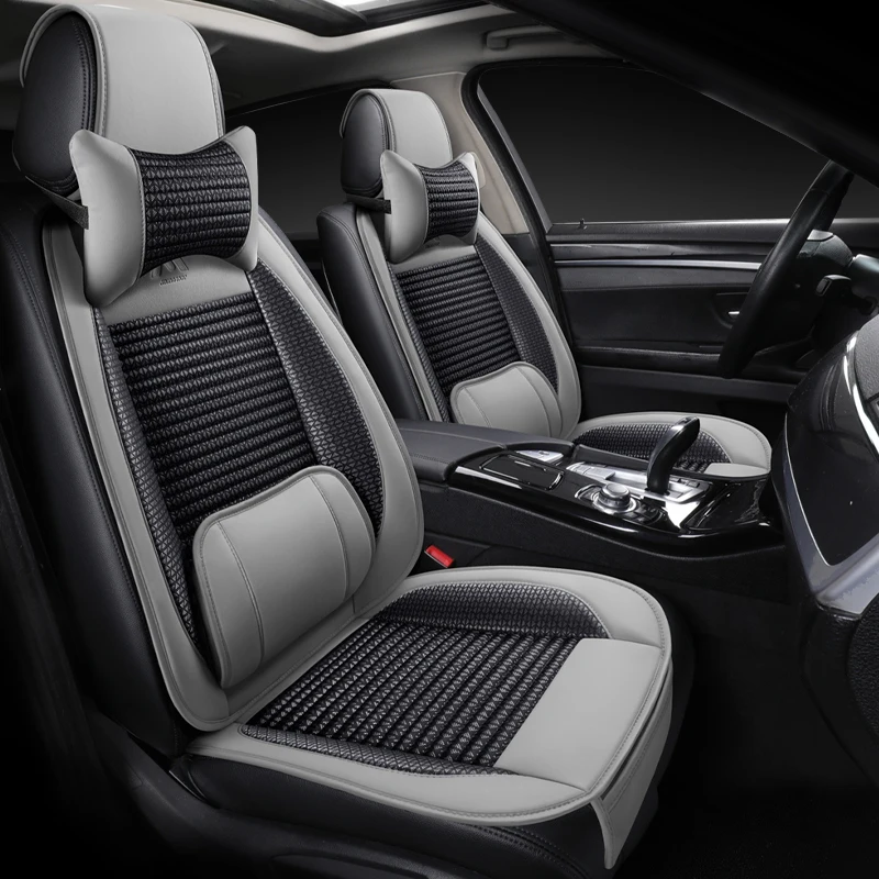 

Чехлы на автомобильные сиденья премиум-класса из искусственной кожи, жаккардовая ткань, дышащие, прочные, противоскользящие, простая установка, удобный подарок на праздник для езды