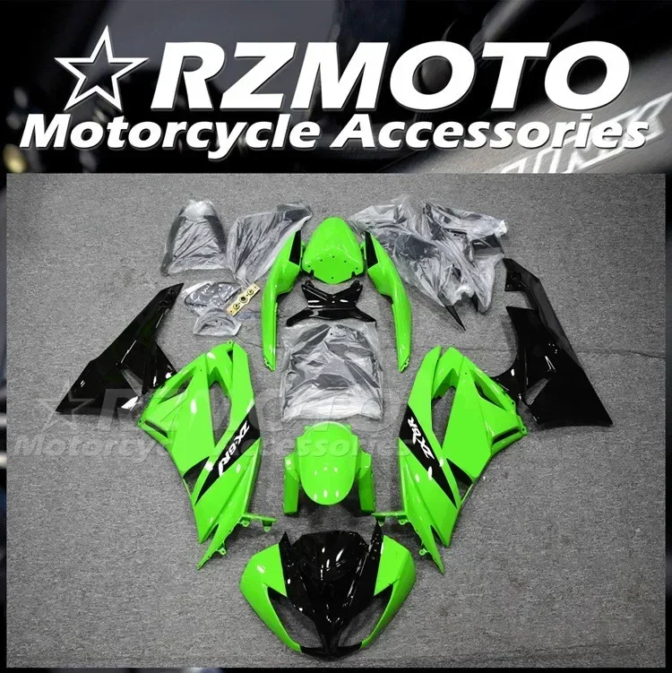 

4 подарка, новый комплект обтекателей из АБС-пластика, подходит для KAWASAKI ZX-6R ZX6R 636 2009 2010 2011 2012 09 10 11 12, комплект кузова, зеленый, черный