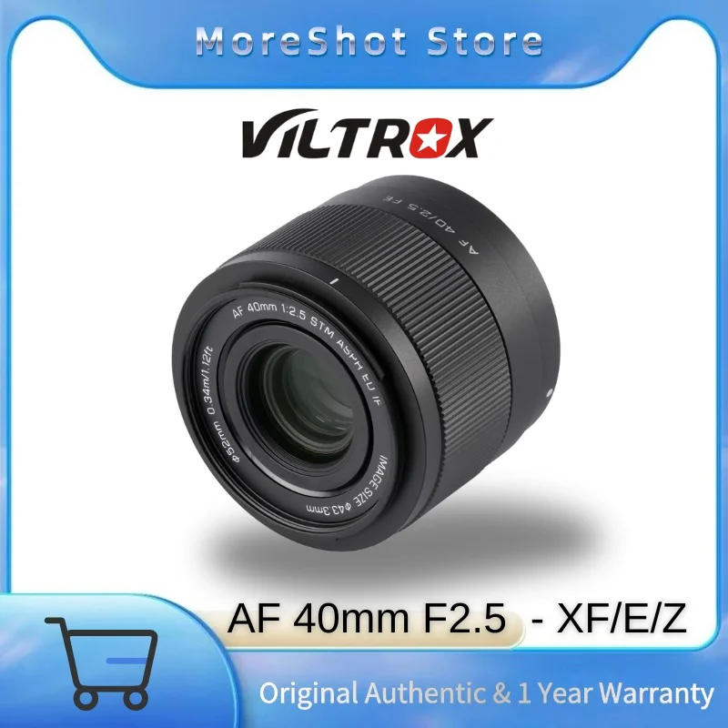 Viltrox AF 40mm F2.5 Full-Frame Lens Auto Focus Wide-Angle for Sony E-mount Fuji XF Nikon Z