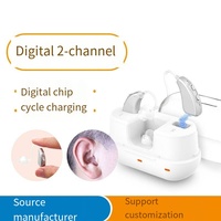 MY-2 Hearing Aids Audifonos Inalambricos Elderly Adjustable Wireless RIC Hearing Aid Ear Sound Amplifier with Rechargeable Base