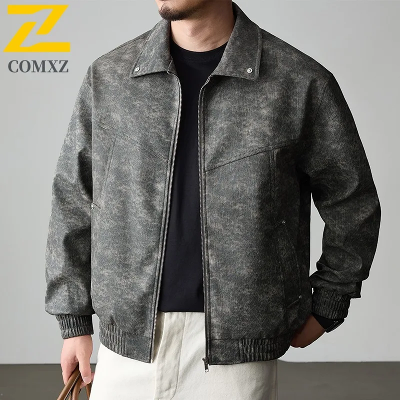COMXZ 2025 Motorcycle Jacket Autumn Winter New Trendy Hunting Wear Resistant Coat Casual Plus Size Windproof Mens Jackets