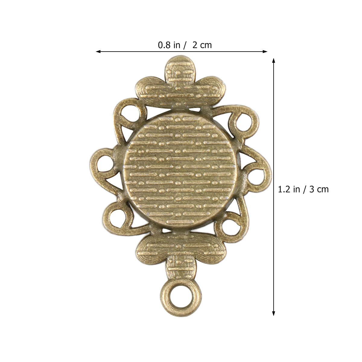 

10pcs Flower Oval Shape Necklace Pendants Bronze Bottom Brackets Zinc Alloy Charms Smooth Clear Customizable for Photos
