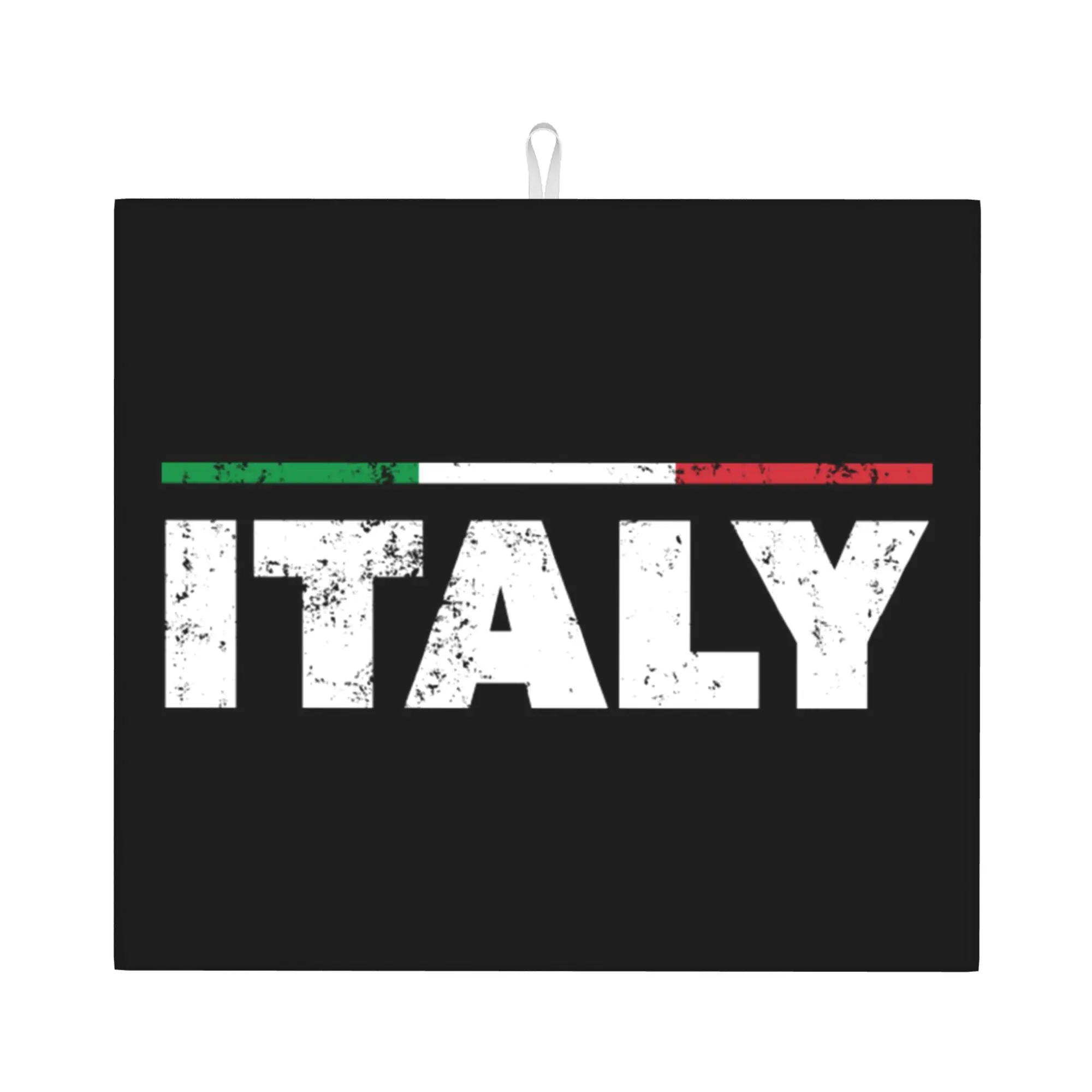 Italia Italian Flag Non Slip Kitchen Counter Protector Mat Barware Tableware Reusable  Bathroom Drying Mat For Kitchen