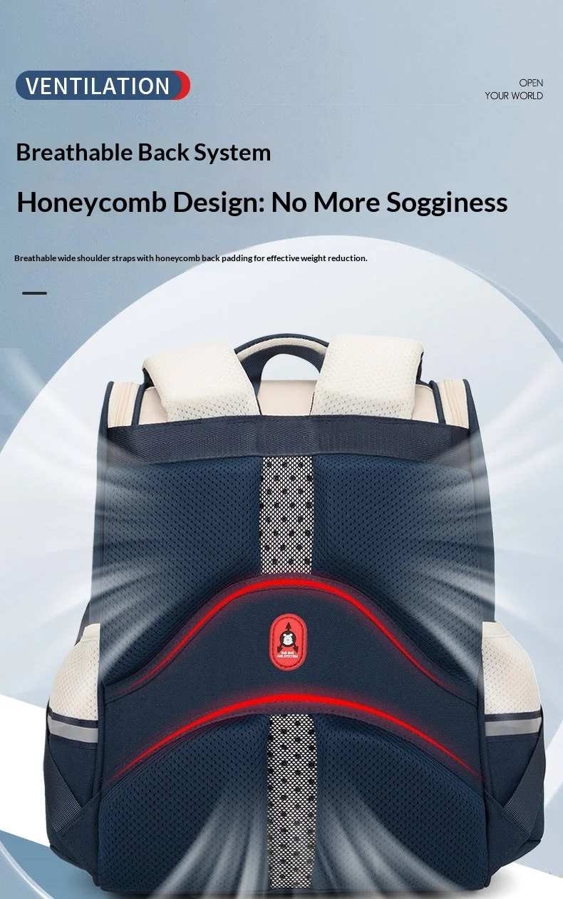 Children School Backpack, Spine Protective Waterproof Reflective Lightweight School Bag for Primary School Kids