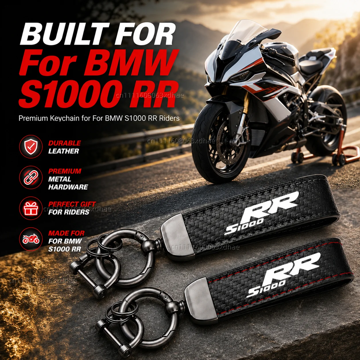 

High-Grade Leather Motorcycle Keychain Holder Keyring Accessories For BMW S1000 RR S1000RR S 1000 RR 2019-2020 2021 2022 2023