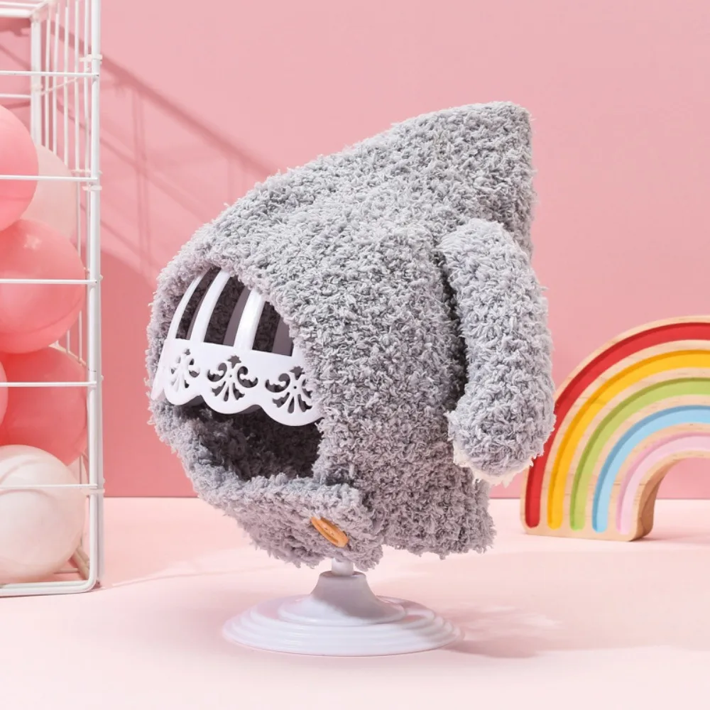 

Милая зимняя теплая шапка с защитой для ушей, утолщенная, ветрозащитная, с мягкими ушками, для детей от 2 месяцев до 2 лет