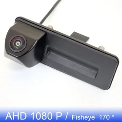 Vehicle Rear View Camera For Skoda Fabia 2011~2015 Superb Rapid Octavia A7 Yeti Night Vision AHD 1080P 170° FishEye Handle CAM
