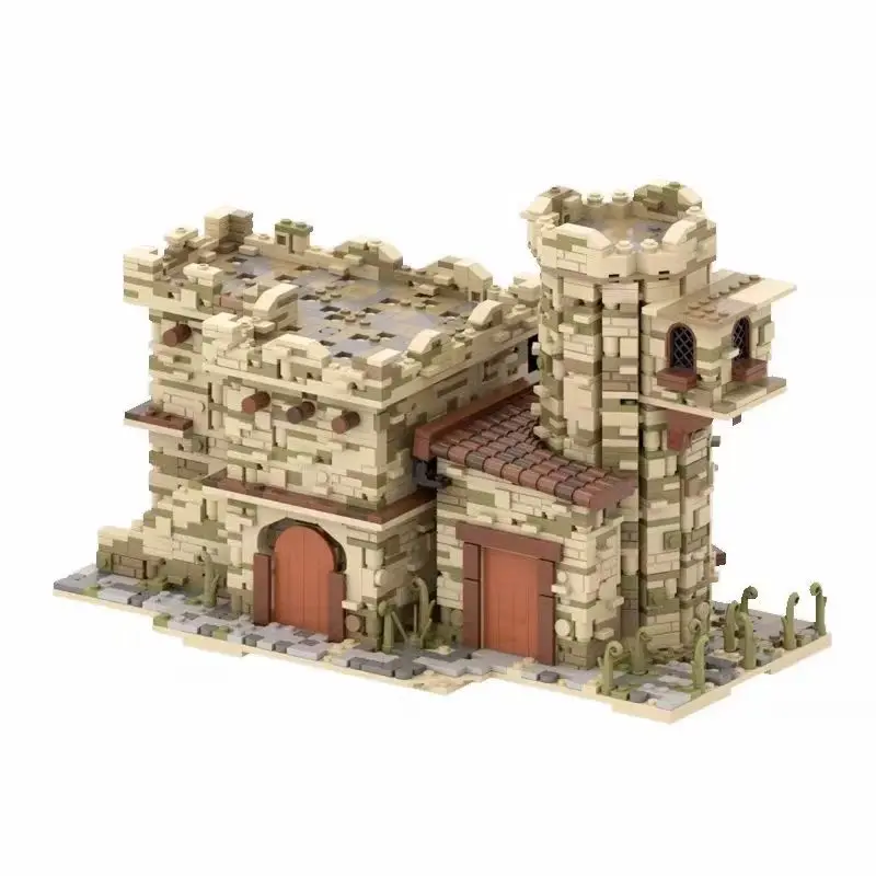 2639-teiliger MOC Architektur-Straßenansicht Bausatz: Arabisches Haus im Wüstenstil, Modellbausatz 32,3 * 21,5 * 15,5 CM