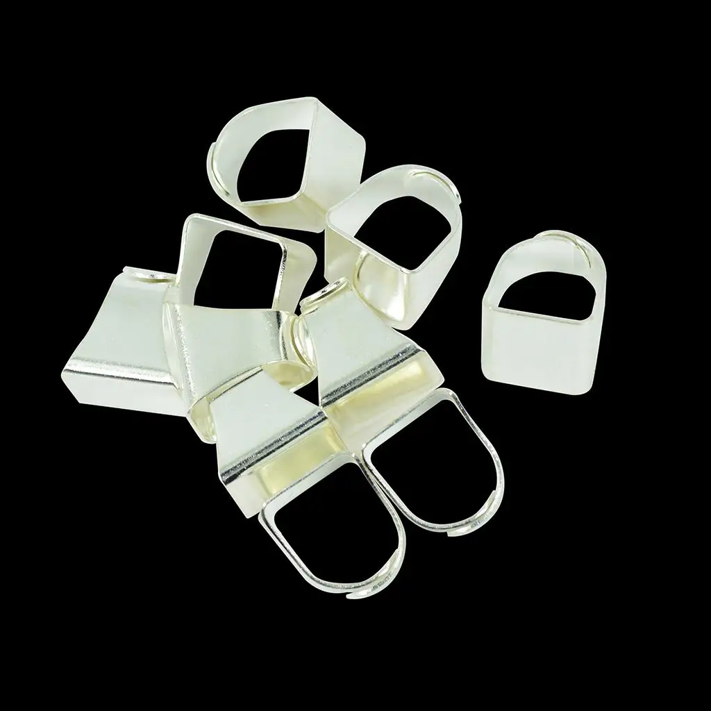 Placa rectangular de latón ajustable para anillos, accesorios de joyería para la creación de alianzas de boda y joyería de plata.