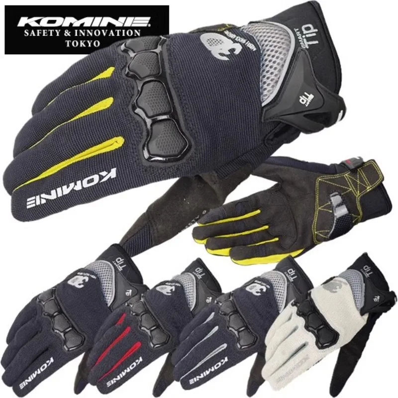 

KOMINE GK162 мотоциклетные перчатки дышащие перчатки для верховой езды гоночный локомотив анти-падение летние перчатки с сенсорным экраном 3D