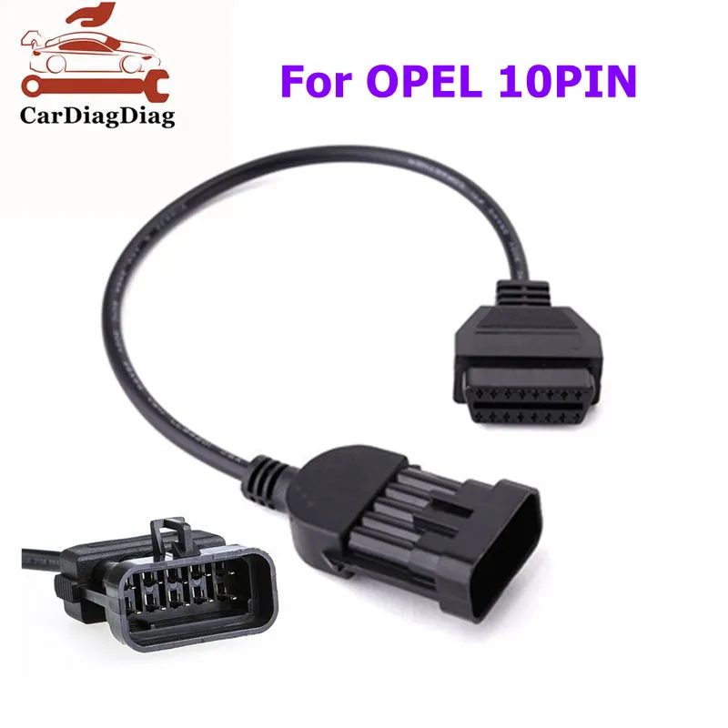 For Opel 10Pin OBD OBDII Extension Cable Works For Vauxhall/Opel Diagnostic Adapter For Opel 10 Pin to OBDII 16 Pin Female