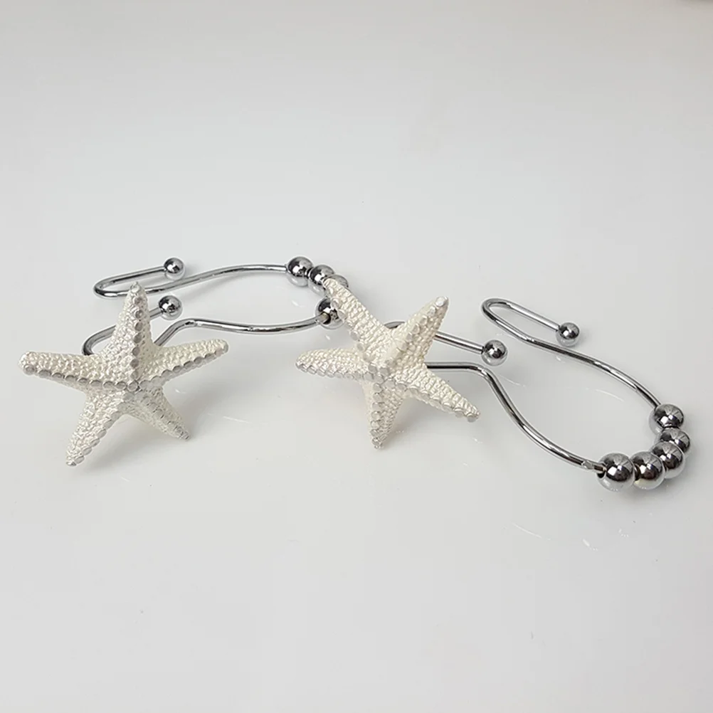 

Cabilock Beach Curtain Hooks Decorative Coastal Shower Ocean for Bathroom Window Door Marine Home Decor