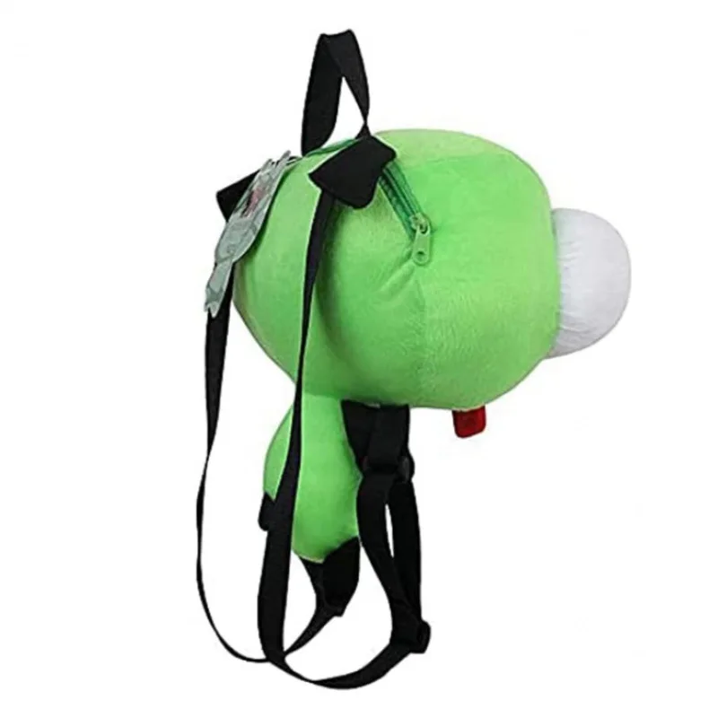 New Alien Invader Zim 3D Eyes Robot Gir Knapsack Plush Backpack Soft Cartoon Green Bag Cosplay Costume Fans Birthday Presents