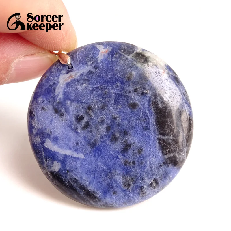 Women & Men Fashion Jewelry Pendants Necklaces With Chain Wholesale Blue Sodalite Beads Quartz Stone Colares Femininos BC473