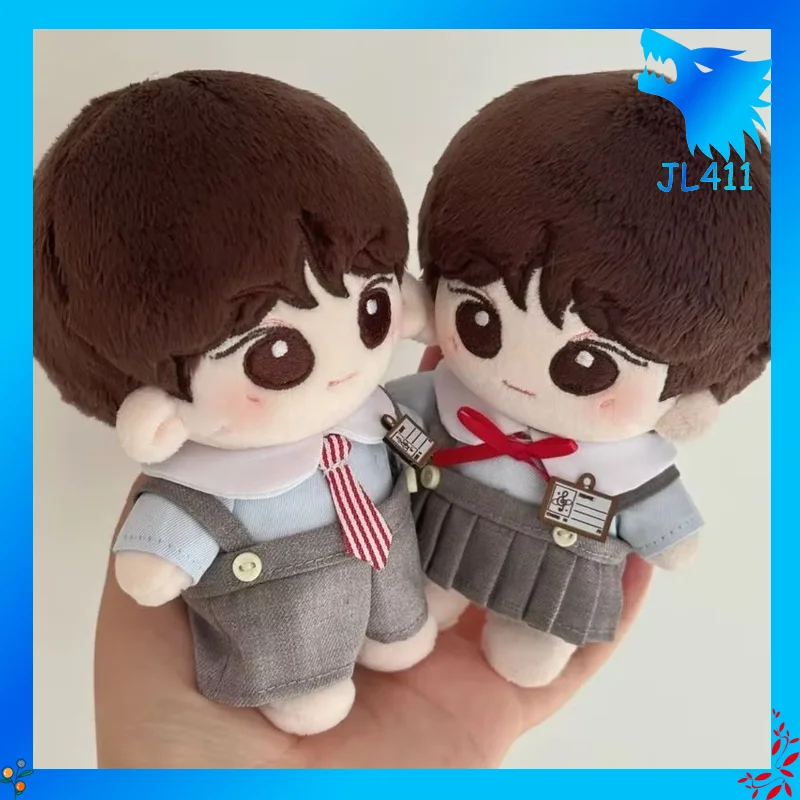 

10CM Baby Clothes College Wind Cute Cotton Doll Normal Dress Suit for Kawaii Doll Collectible Toy with Doll Accessories