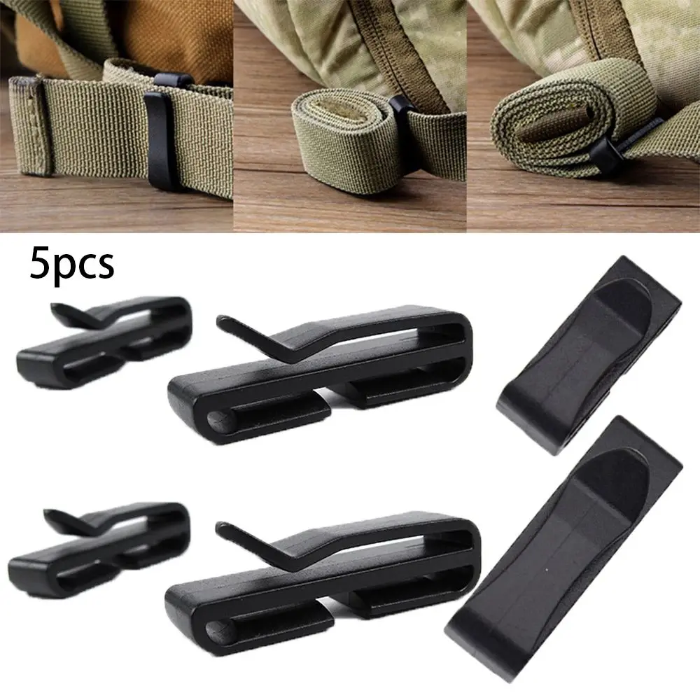 5pcs Molle Webbing Buckle Strap Belt end Clip Adjust Keeper  Backpack Bag Buckles Camping Hiking Outdoor  Attach