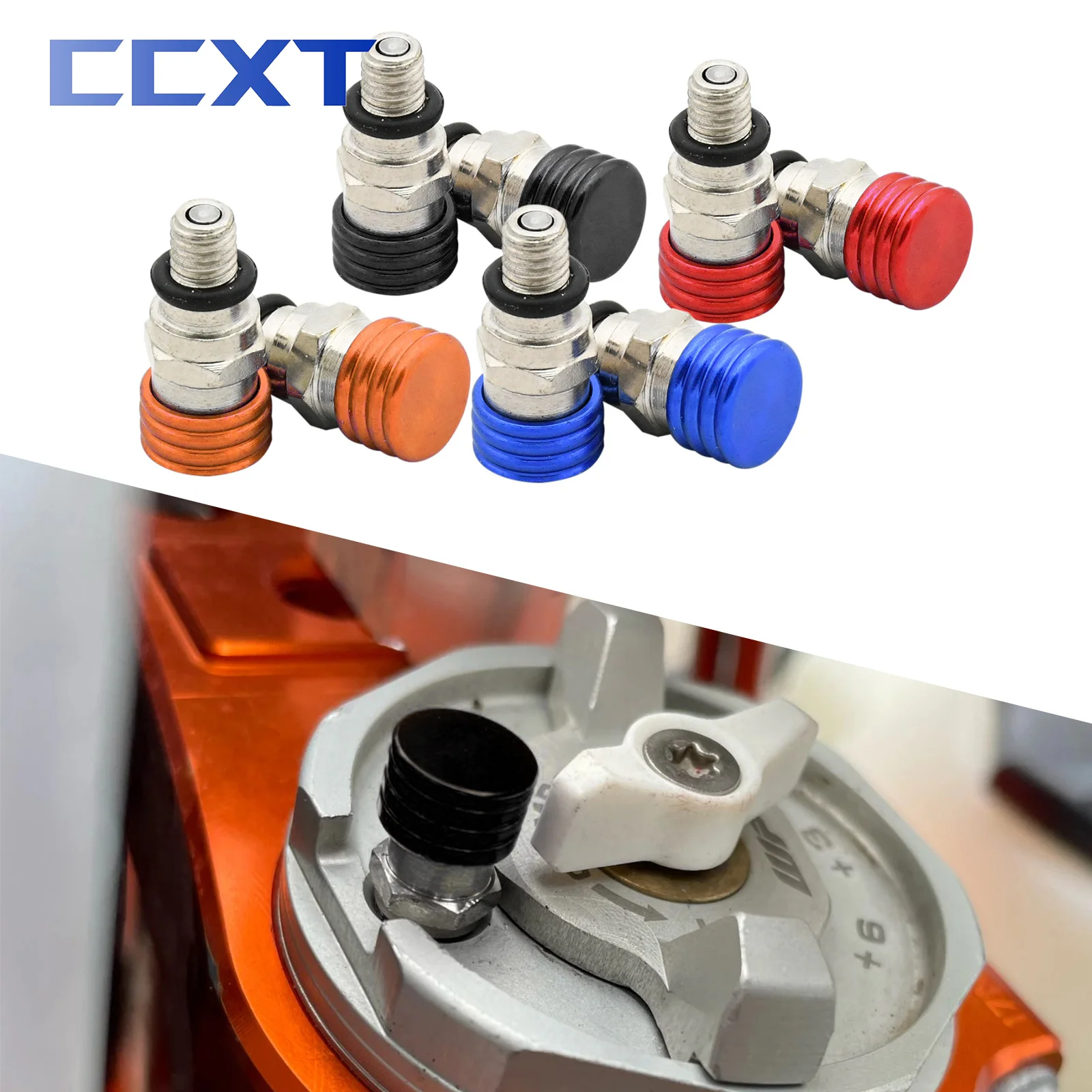 Motorcycle M5x0.8 CNC Front Fork Bleeder Relief Valve For Suzuki DRZ250 DRZ400R DRZ400S DRZ400SM RMZ250 Yamaha Kawasaki Honda