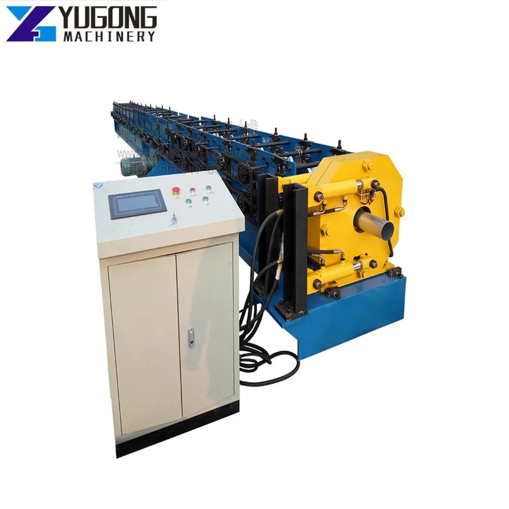 Tube Rain Gutter Downspout Downpipe Making Production Line Down Pipe Roll Forming Machine Light Gauge Steel Framing Machine